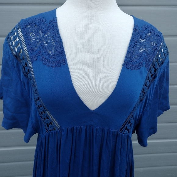 Free People Simply Extreme Maxi Dress Blue Size Small - Picture 3 of 11
